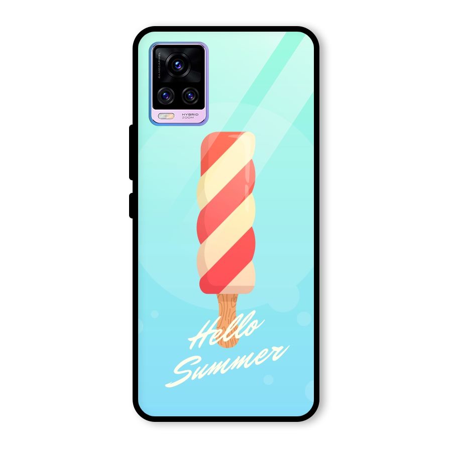 Hello Summer Glass Back Case for Vivo V20 Pro