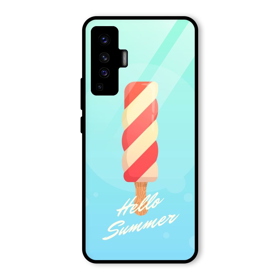 Hello Summer Glass Back Case for Vivo X50