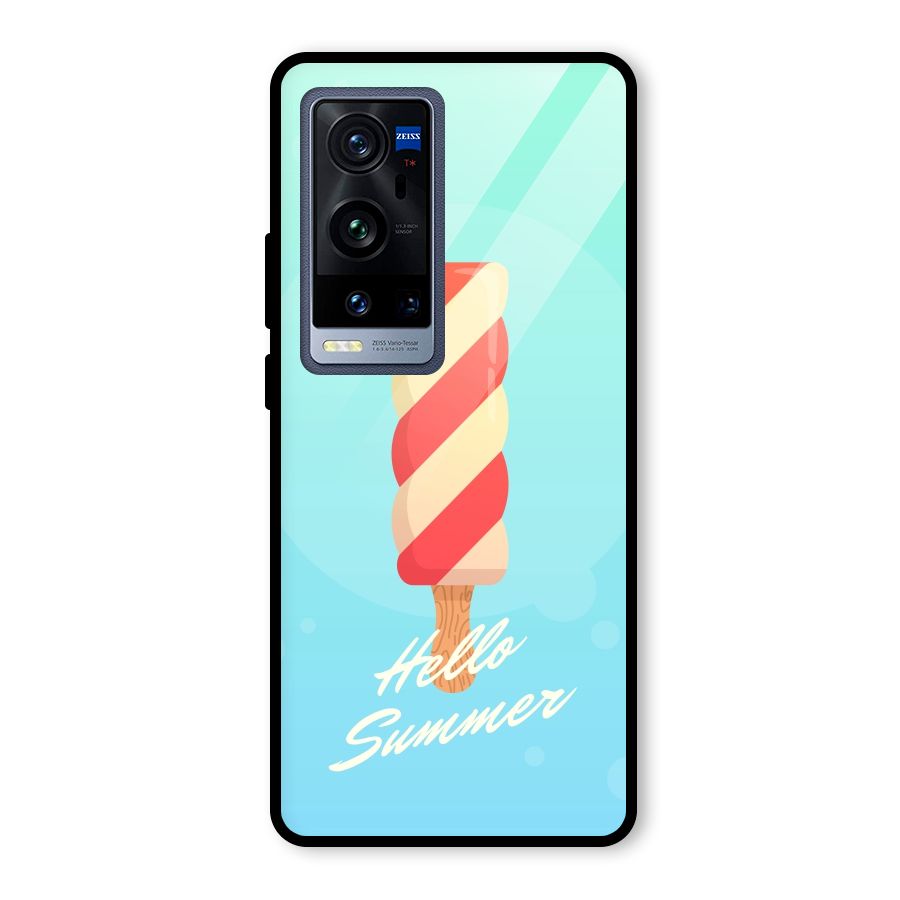 Hello Summer Glass Back Case for Vivo X60 Pro Plus