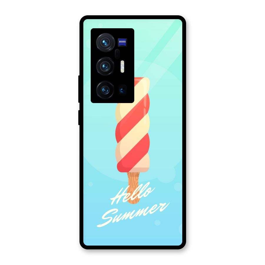 Hello Summer Glass Back Case for Vivo X70 Pro Plus