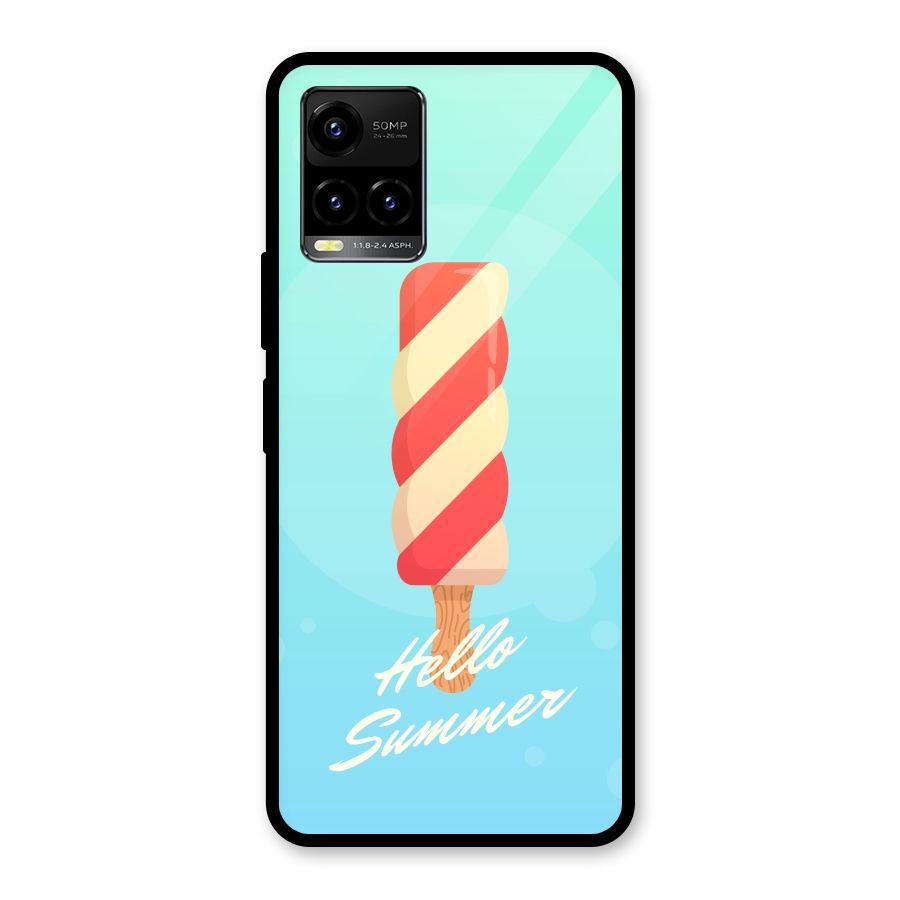 Hello Summer Glass Back Case for Vivo Y21T