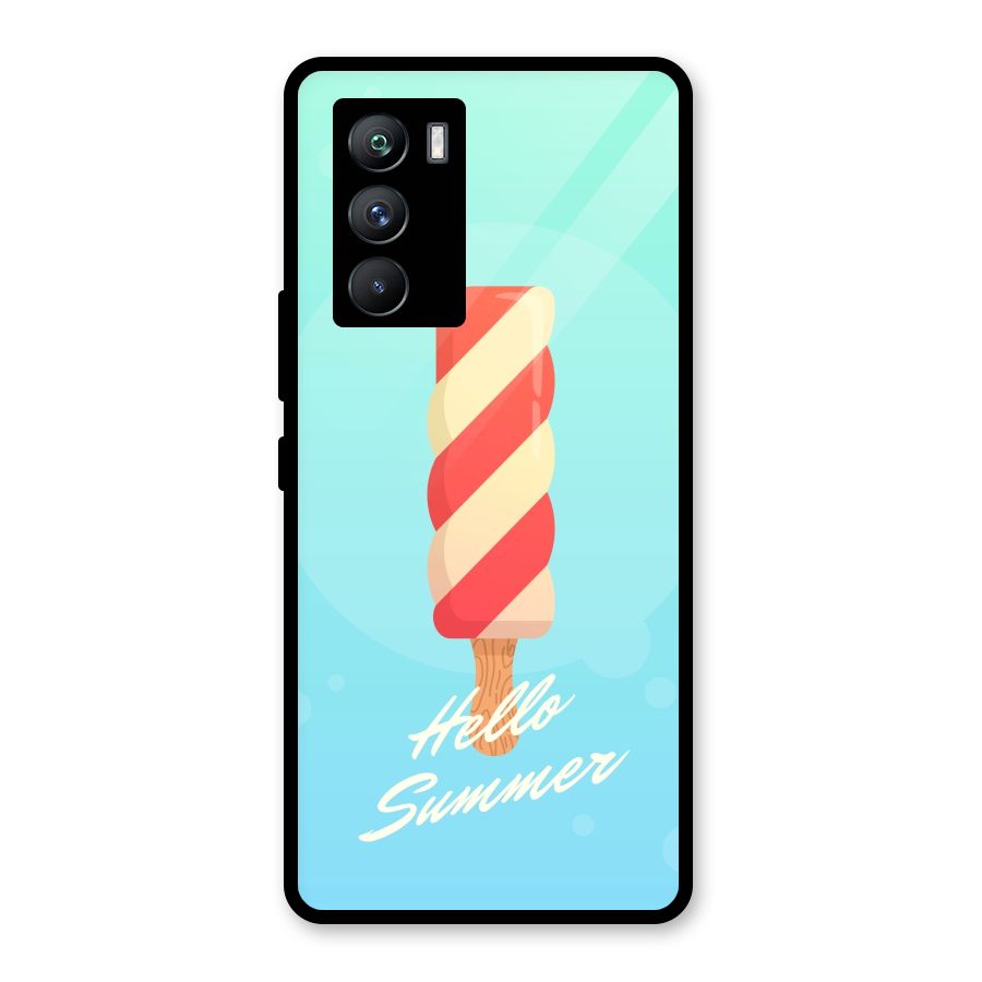 Hello Summer Glass Back Case for Vivo iQOO 9 SE