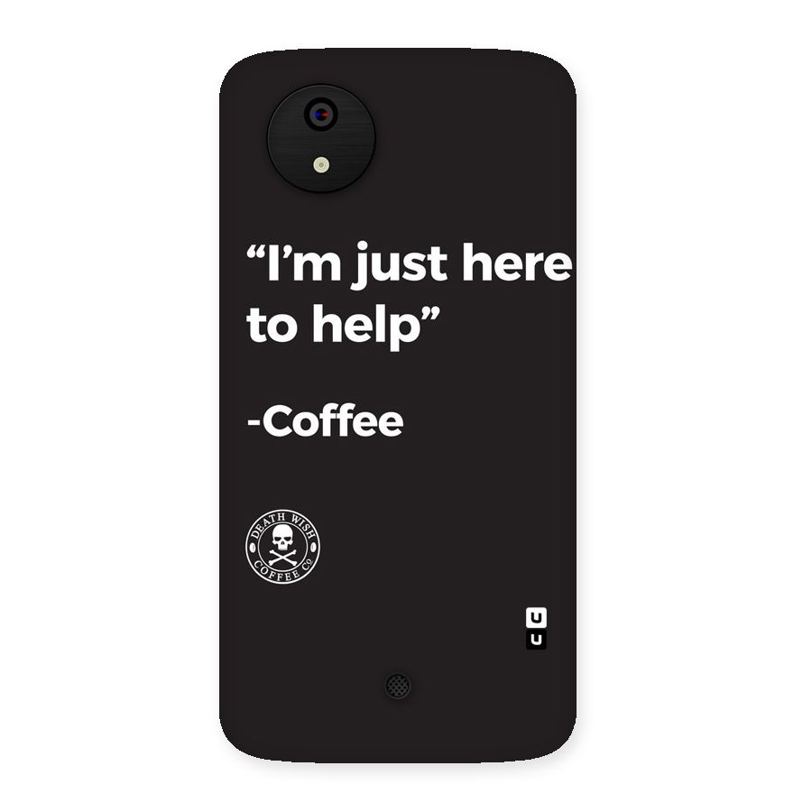 Here To Help Back Case for Micromax Canvas A1