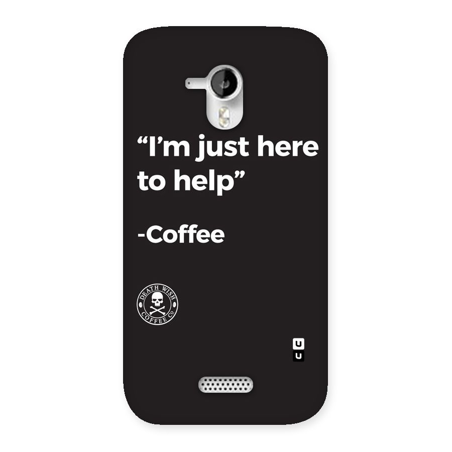 Here To Help Back Case for Micromax Canvas HD A116