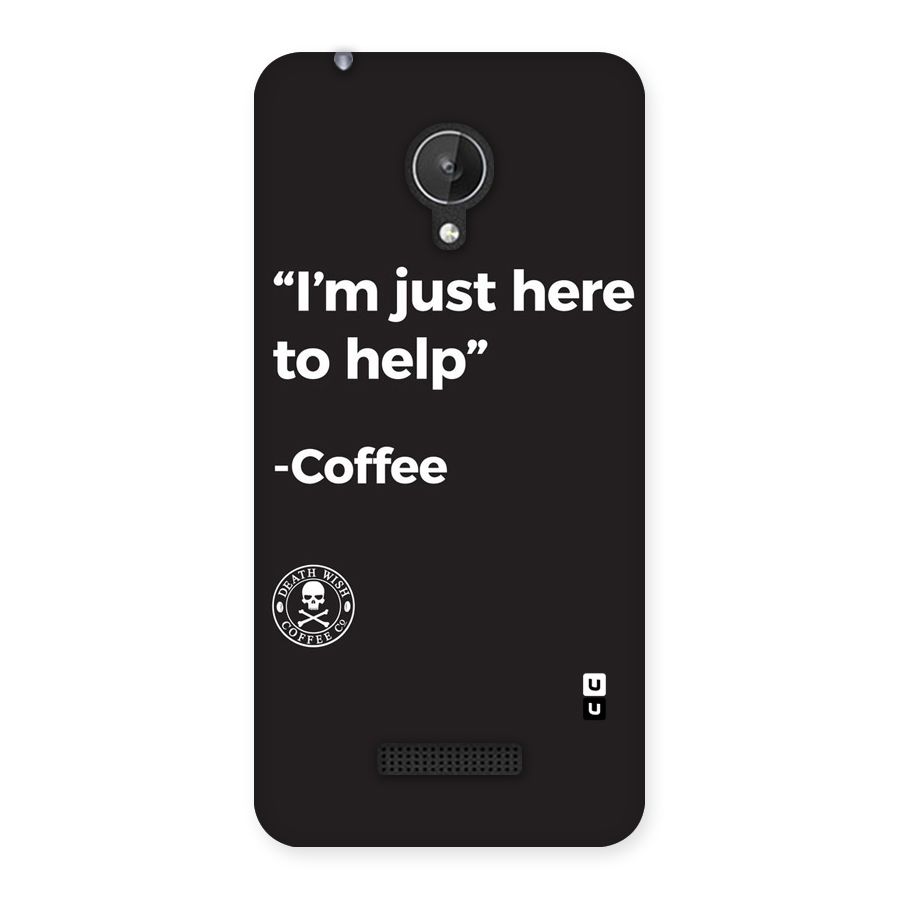 Here To Help Back Case for Micromax Canvas Spark Q380