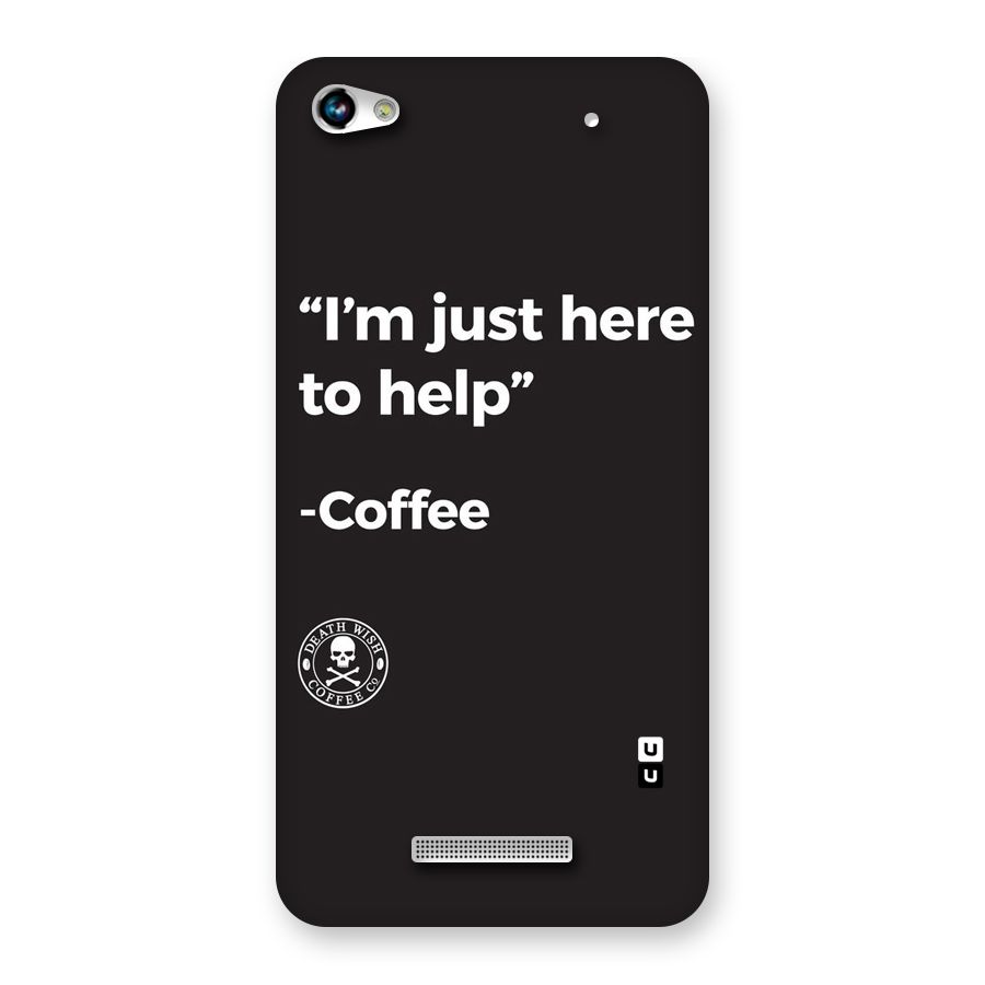 Here To Help Back Case for Micromax Hue 2