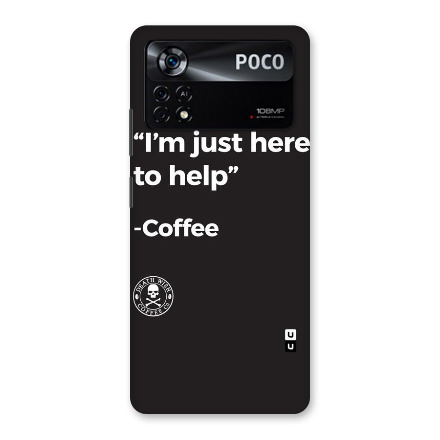 Here To Help Back Case for Poco X4 Pro 5G