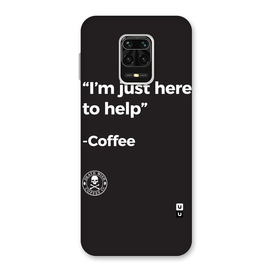 Here To Help Back Case for Redmi Note 9 Pro