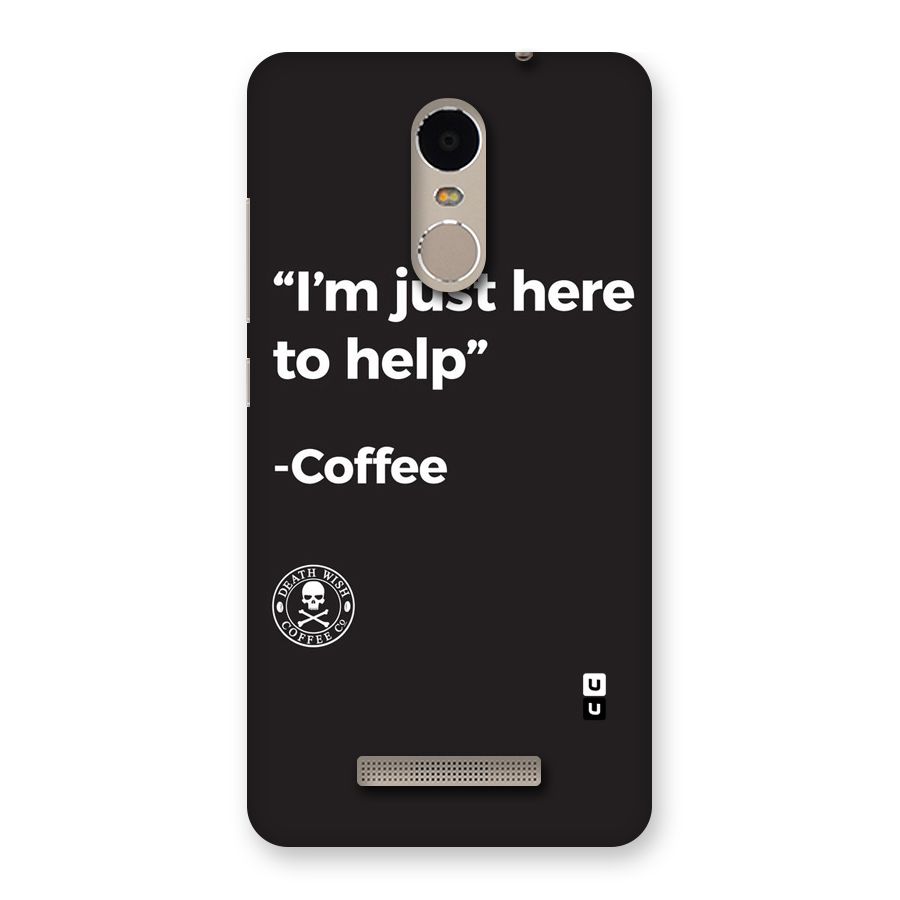 Here To Help Back Case for Xiaomi Redmi Note 3