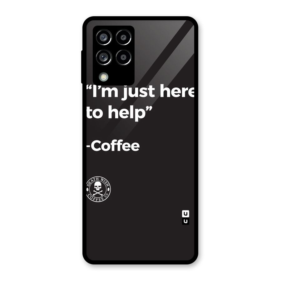 Here To Help Glass Back Case for Galaxy M53 5G