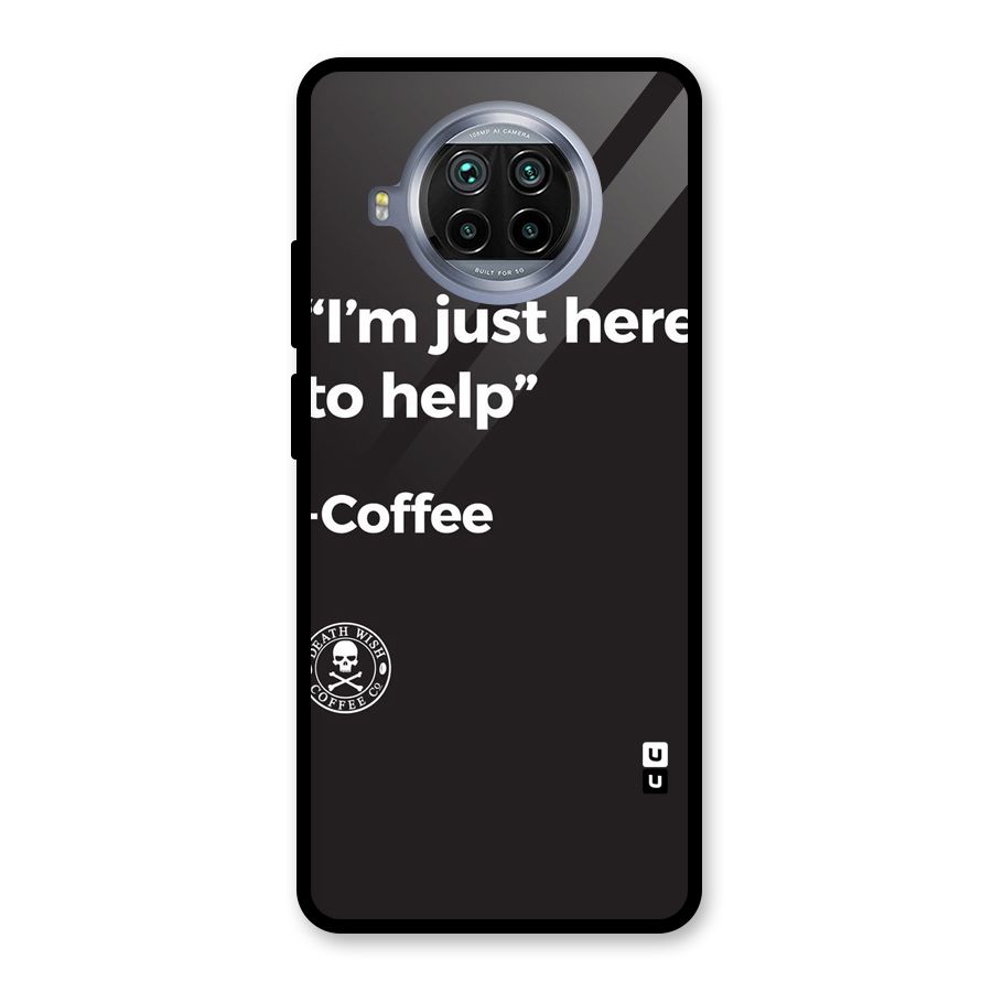 Here To Help Glass Back Case for Mi 10i