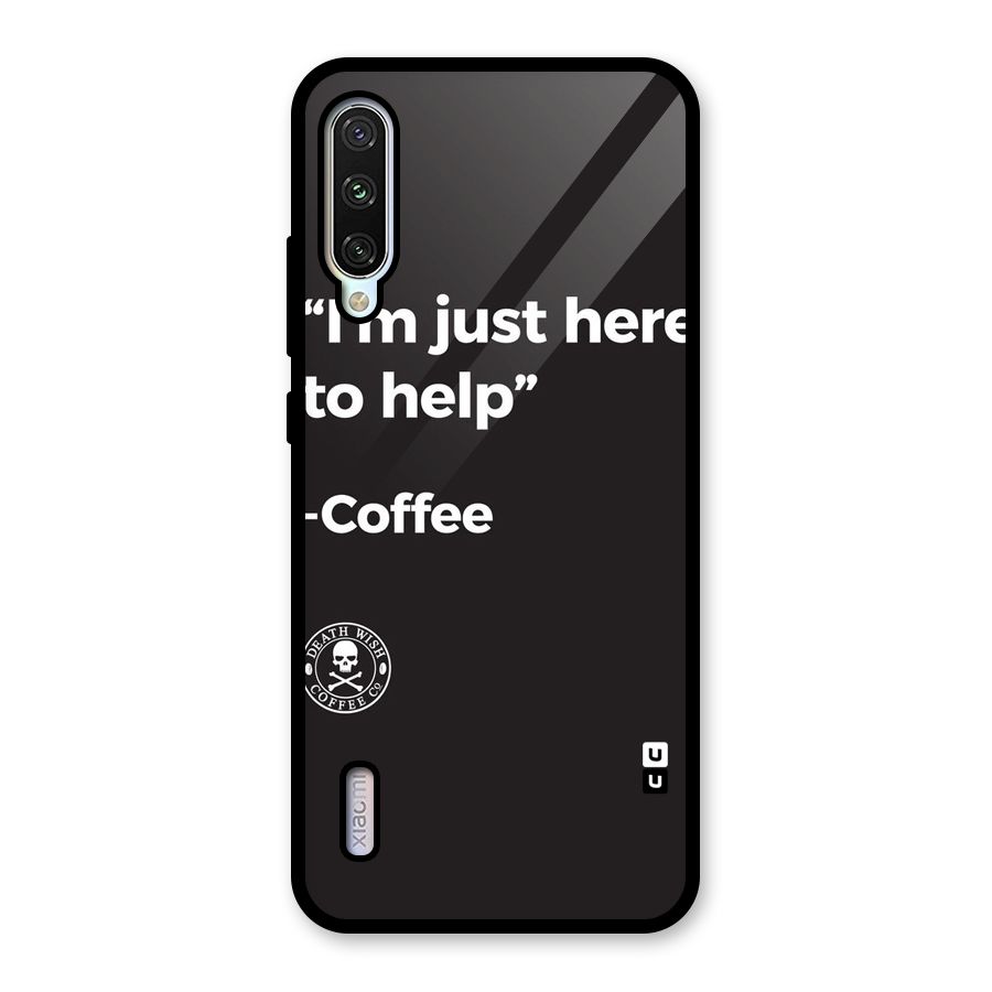 Here To Help Glass Back Case for Mi A3