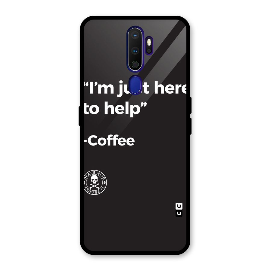 Here To Help Glass Back Case for Oppo A9 (2020)