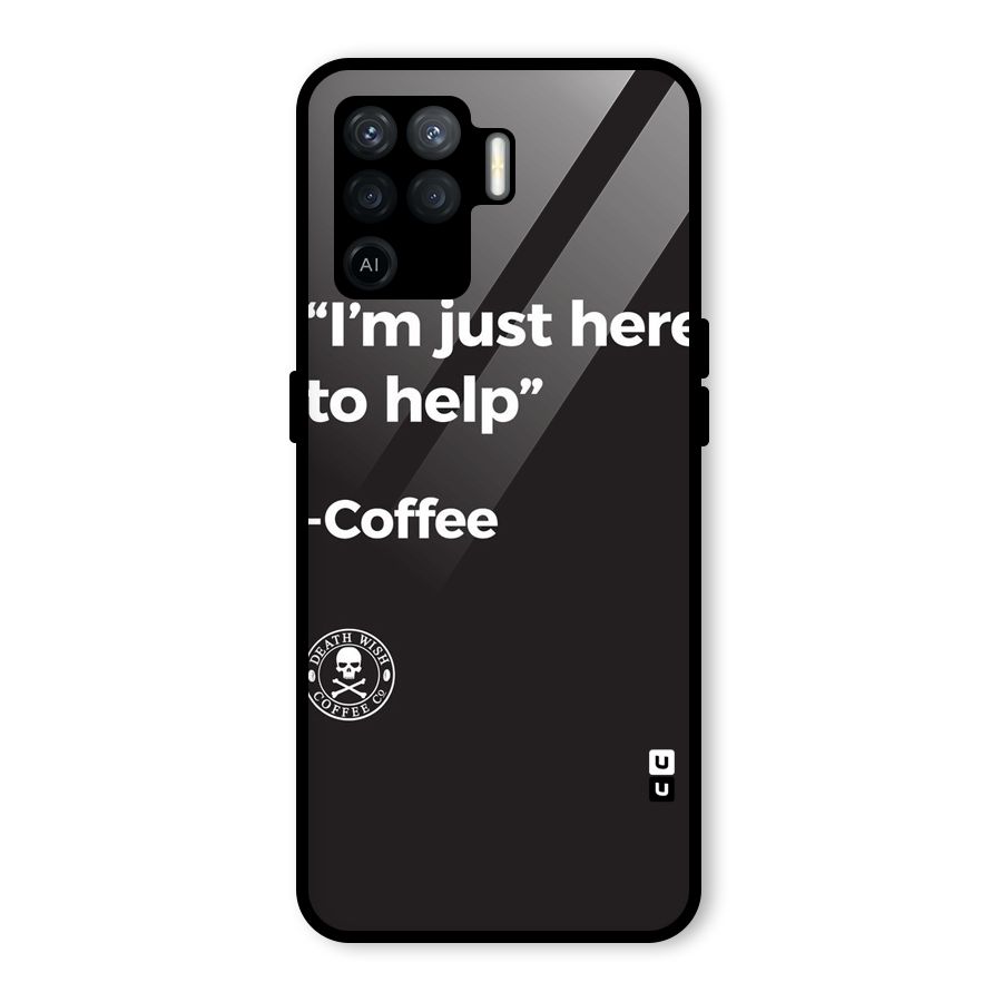 Here To Help Glass Back Case for Oppo F19 Pro