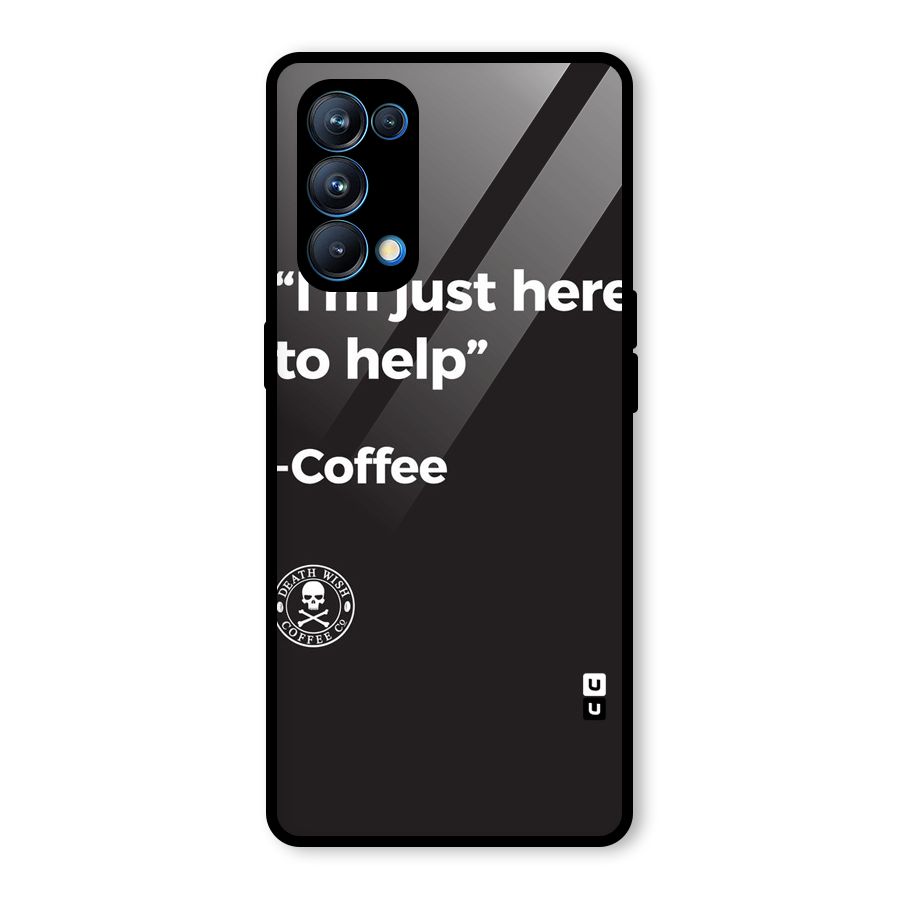 Here To Help Glass Back Case for Oppo Reno5 Pro 5G