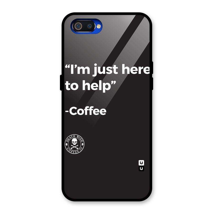 Here To Help Glass Back Case for Realme C2