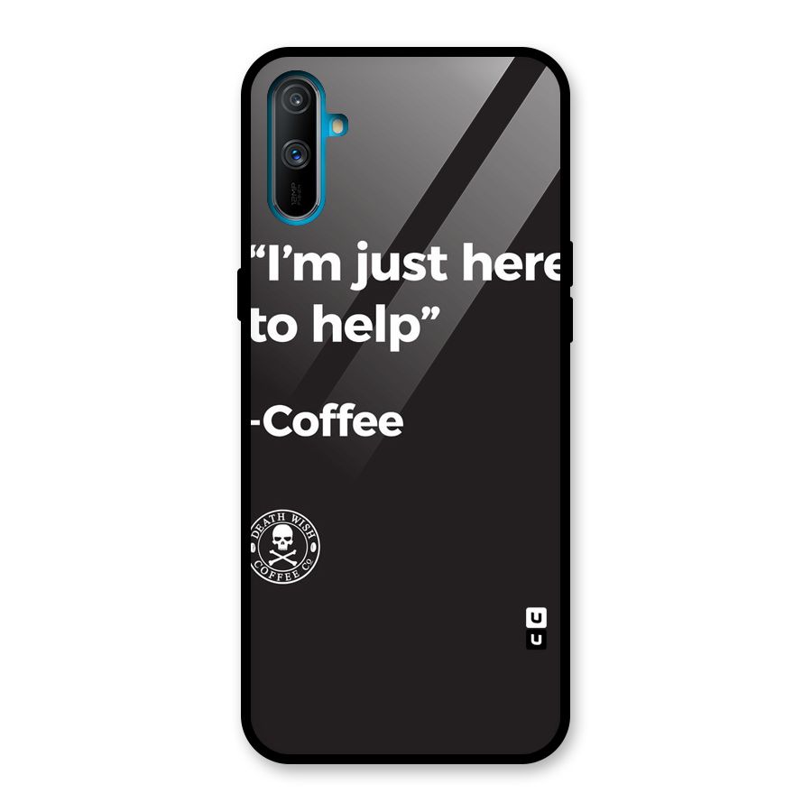 Here To Help Glass Back Case for Realme C3