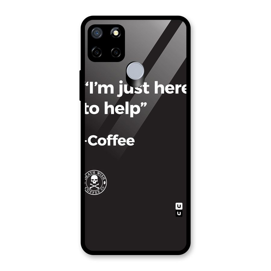 Here To Help Glass Back Case for Realme Narzo 20
