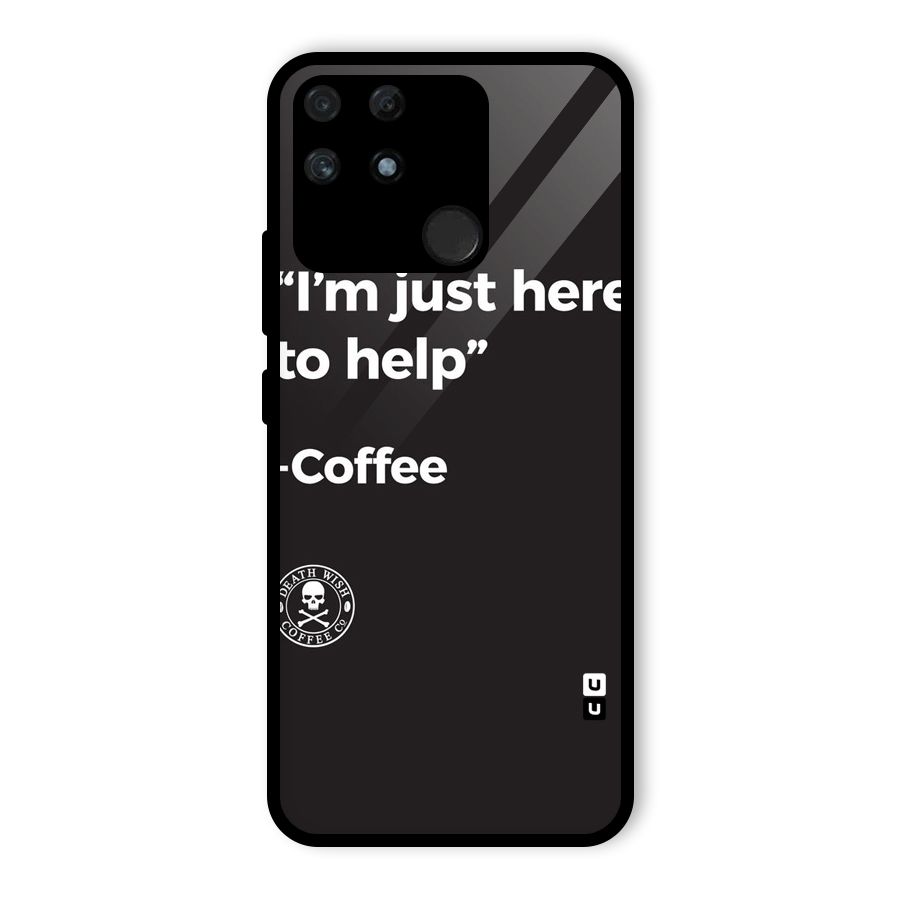 Here To Help Glass Back Case for Realme Narzo 50A