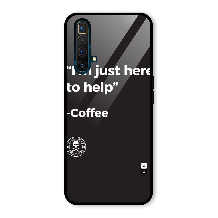 Here To Help Glass Back Case for Realme X3 SuperZoom