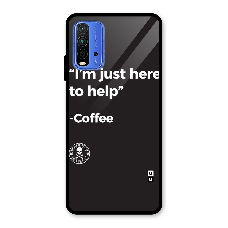 Here To Help Glass Back Case for Redmi 9 Power