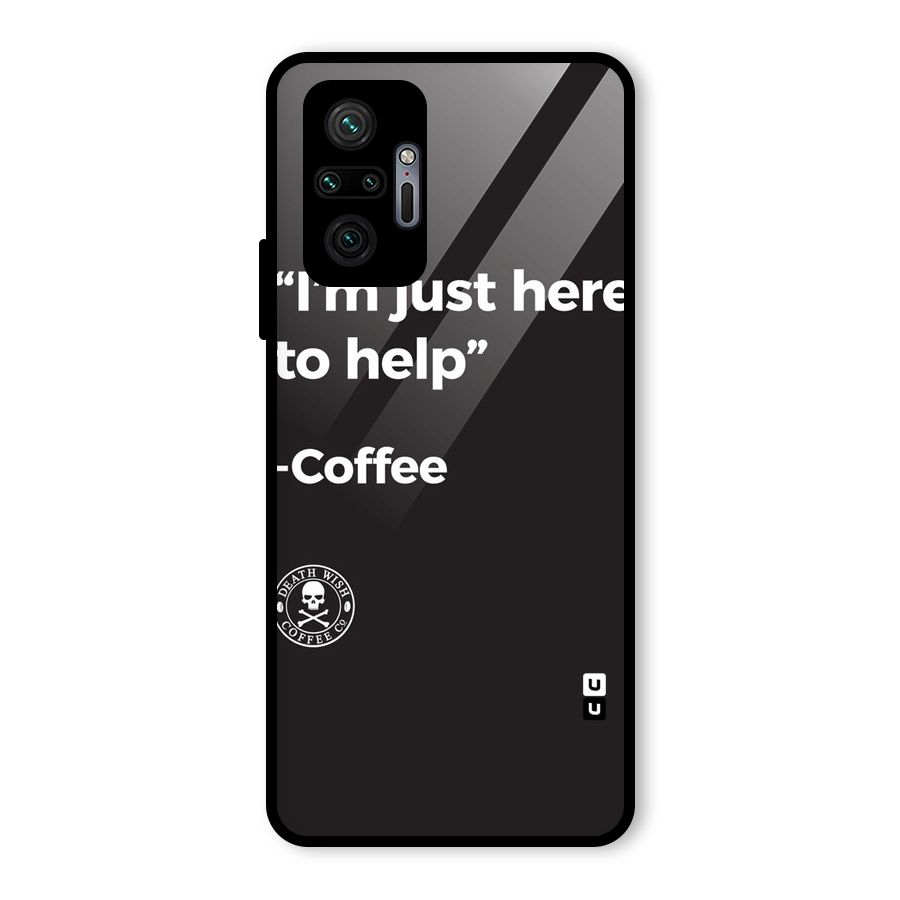 Here To Help Glass Back Case for Redmi Note 10 Pro