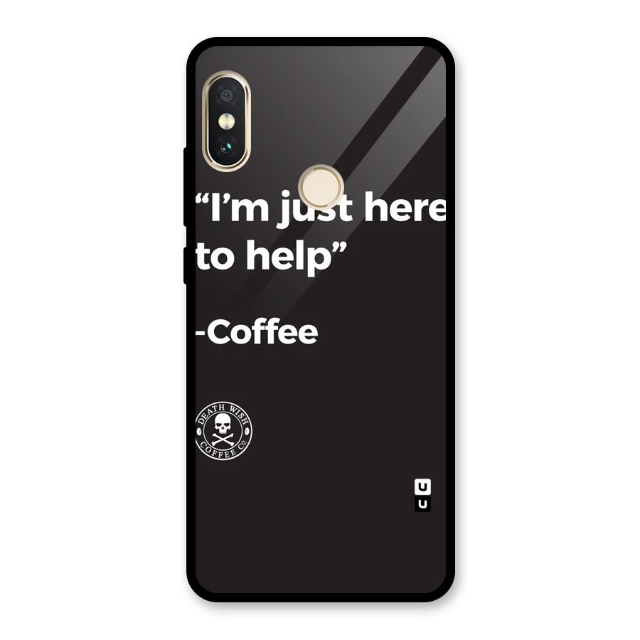 Here To Help Glass Back Case for Redmi Note 5 Pro
