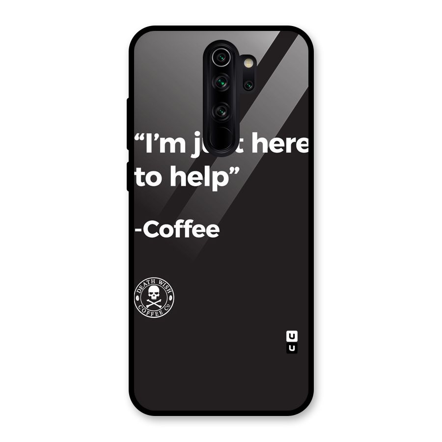 Here To Help Glass Back Case for Redmi Note 8 Pro