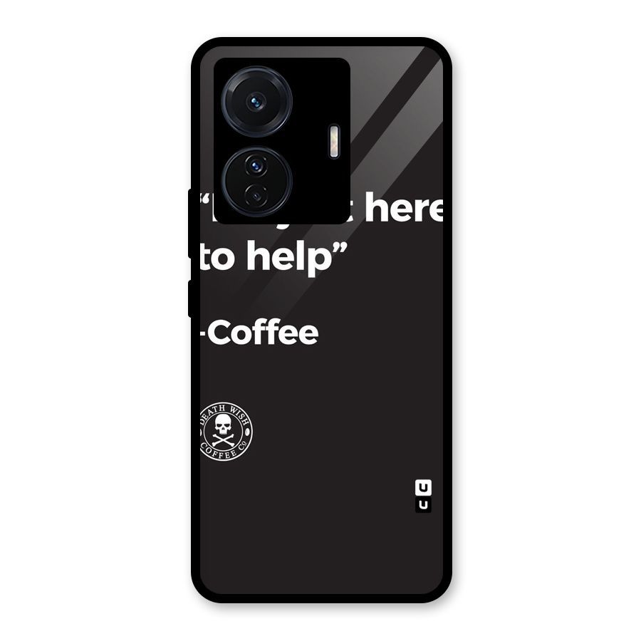 Here To Help Glass Back Case for Vivo T1 Pro