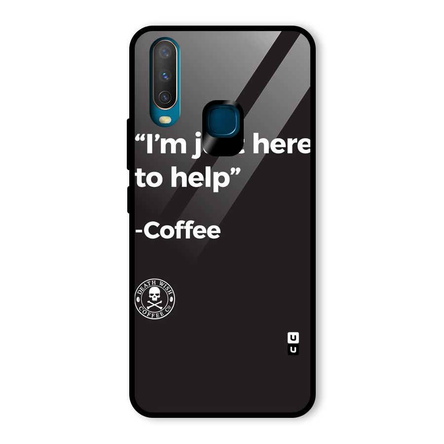 Here To Help Glass Back Case for Vivo U10