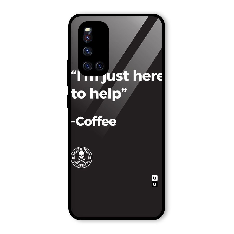 Here To Help Glass Back Case for Vivo V19