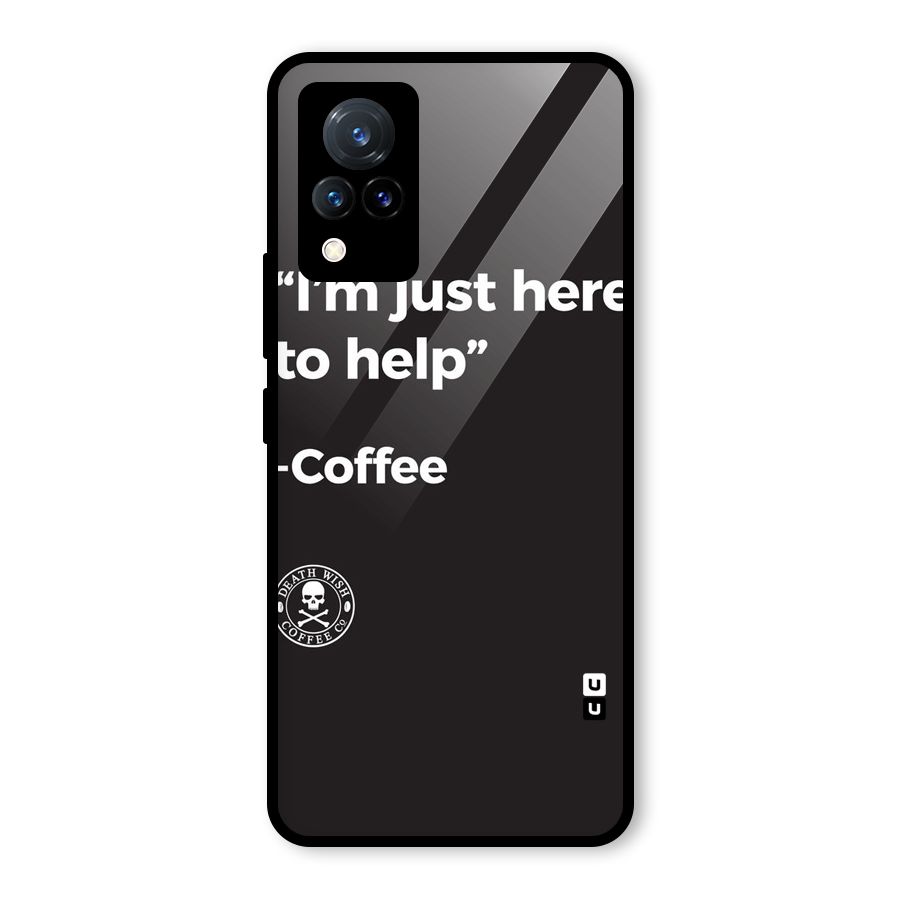 Here To Help Glass Back Case for Vivo V21 5G