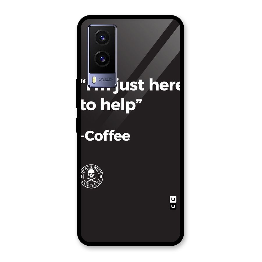 Here To Help Glass Back Case for Vivo V21e 5G