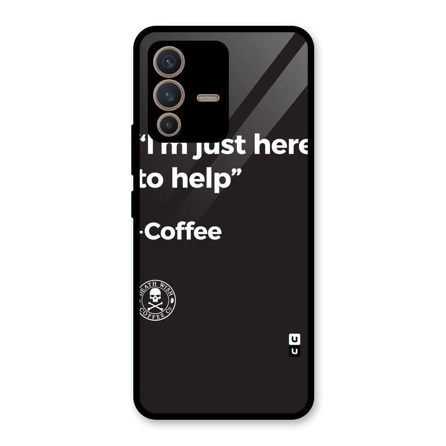 Here To Help Glass Back Case for Vivo V23 5G