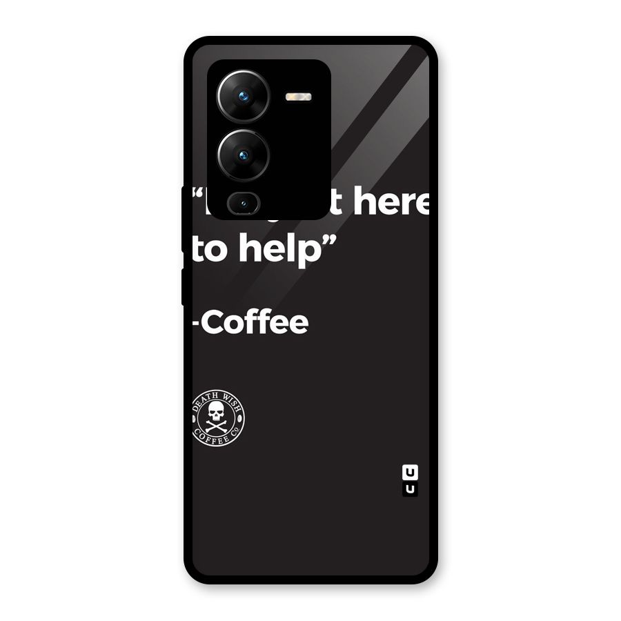 Here To Help Glass Back Case for Vivo V25 Pro