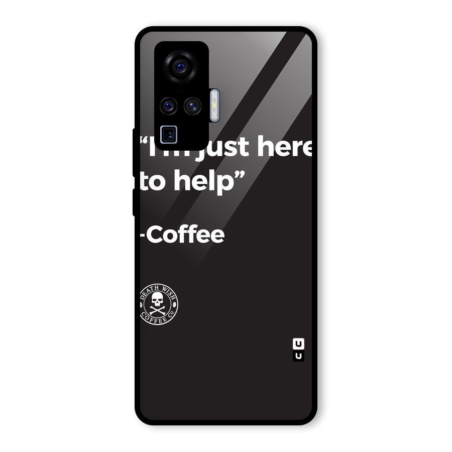 Here To Help Glass Back Case for Vivo X50 Pro