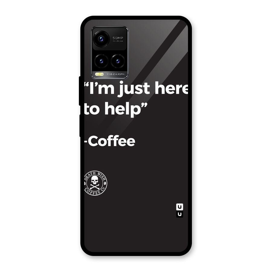 Here To Help Glass Back Case for Vivo Y21G