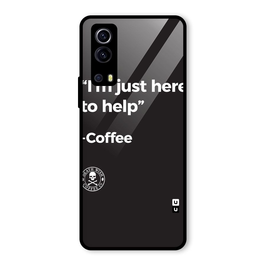 Here To Help Glass Back Case for Vivo iQOO Z3