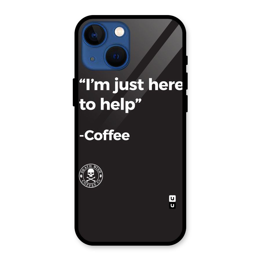 Here To Help Glass Back Case for iPhone 13 Mini