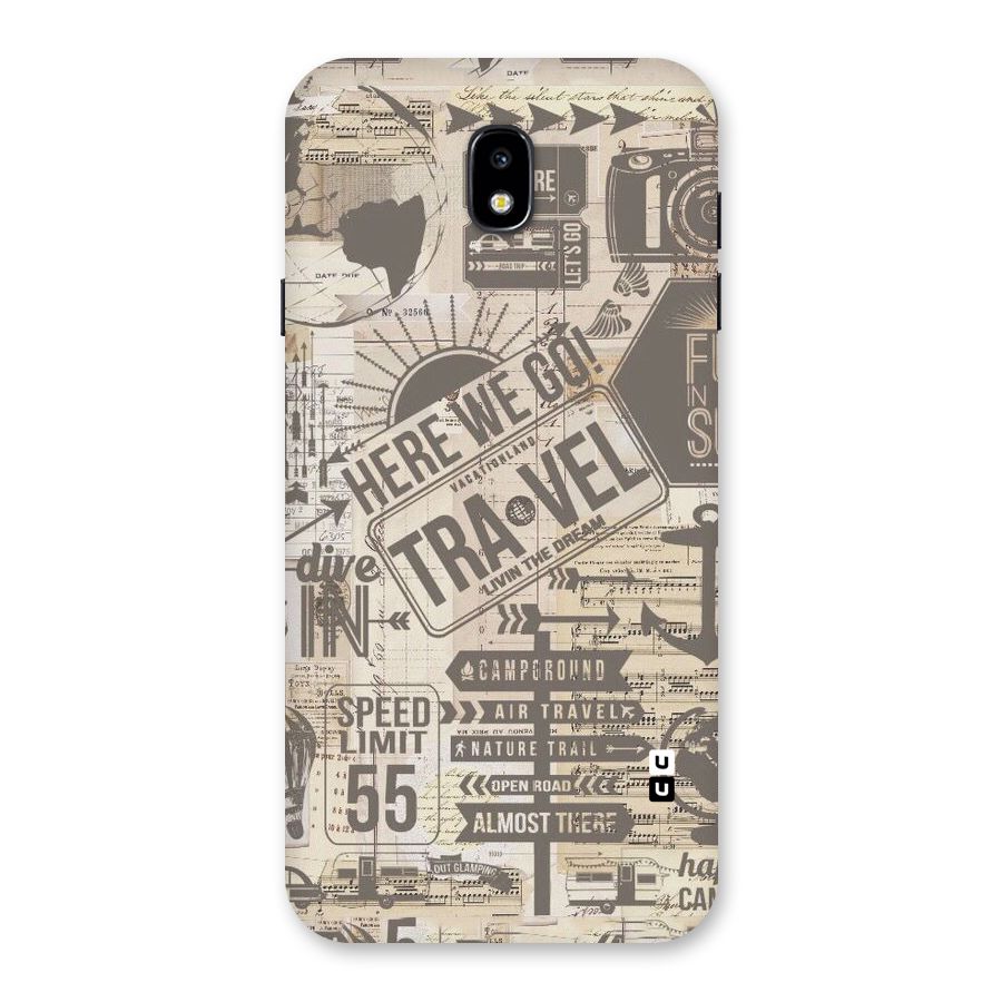 Here We Travel Back Case for Galaxy J7 Pro