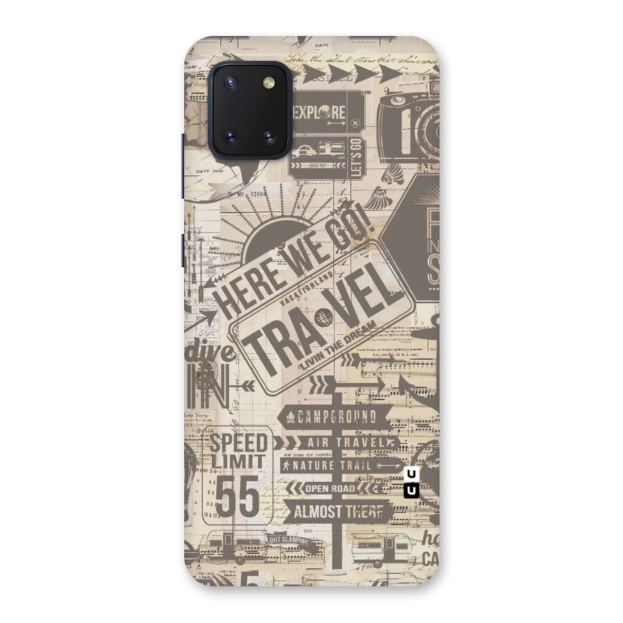 Here We Travel Back Case for Galaxy Note 10 Lite