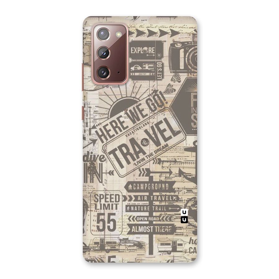 Here We Travel Back Case for Galaxy Note 20