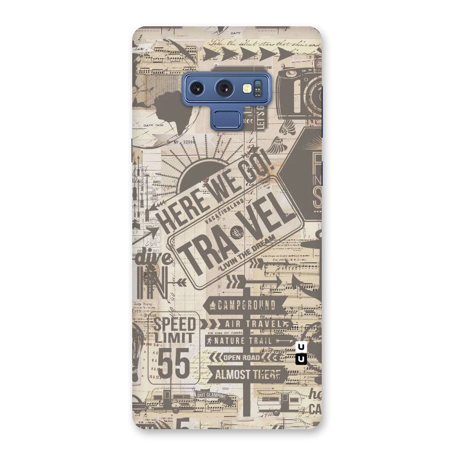 Here We Travel Back Case for Galaxy Note 9
