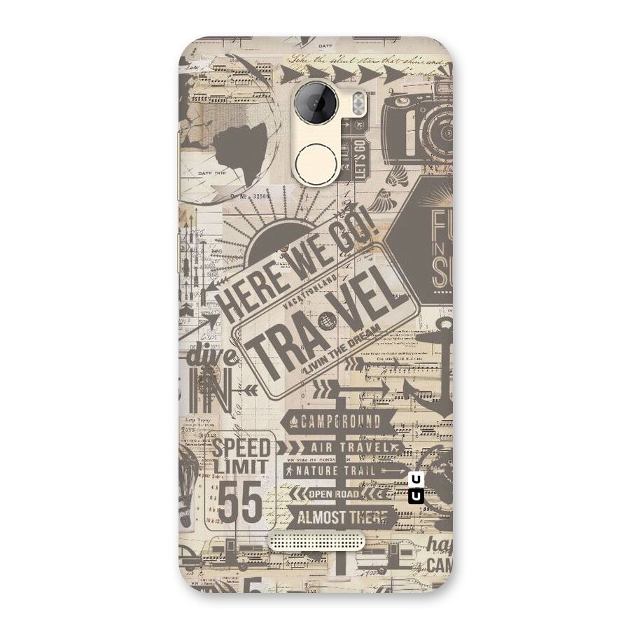 Here We Travel Back Case for Gionee A1 LIte