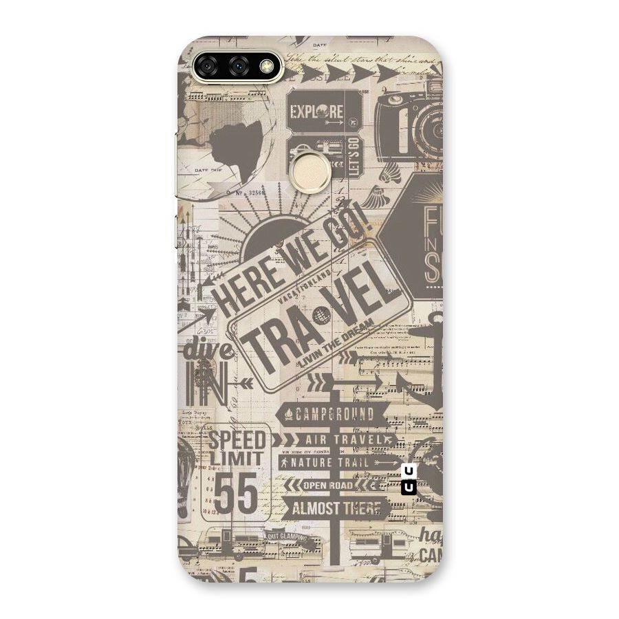 Here We Travel Back Case for Honor 7A
