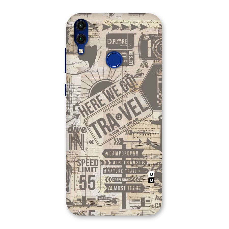Here We Travel Back Case for Honor 8C