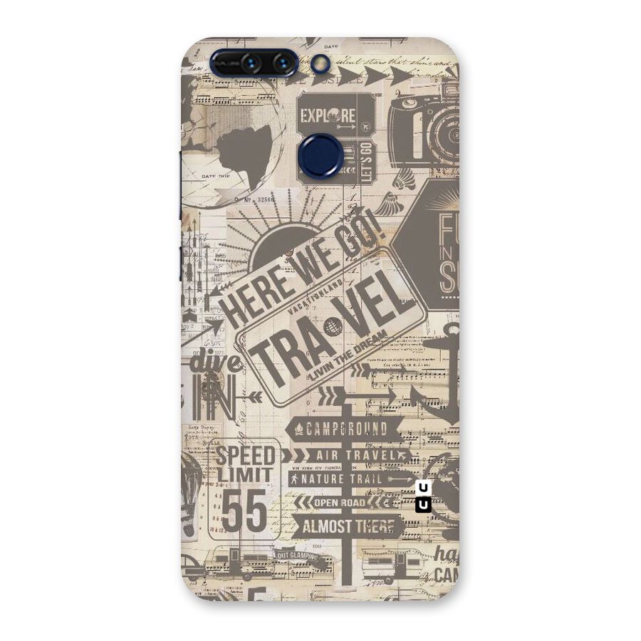 Here We Travel Back Case for Honor 8 Pro