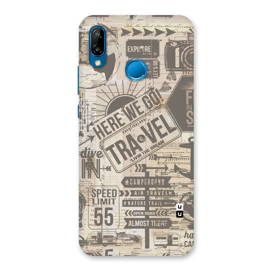 Here We Travel Back Case for Huawei P20 Lite