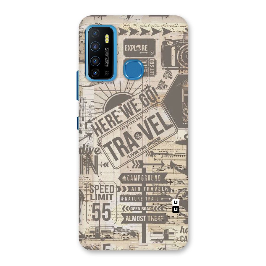Here We Travel Back Case for Infinix Hot 9