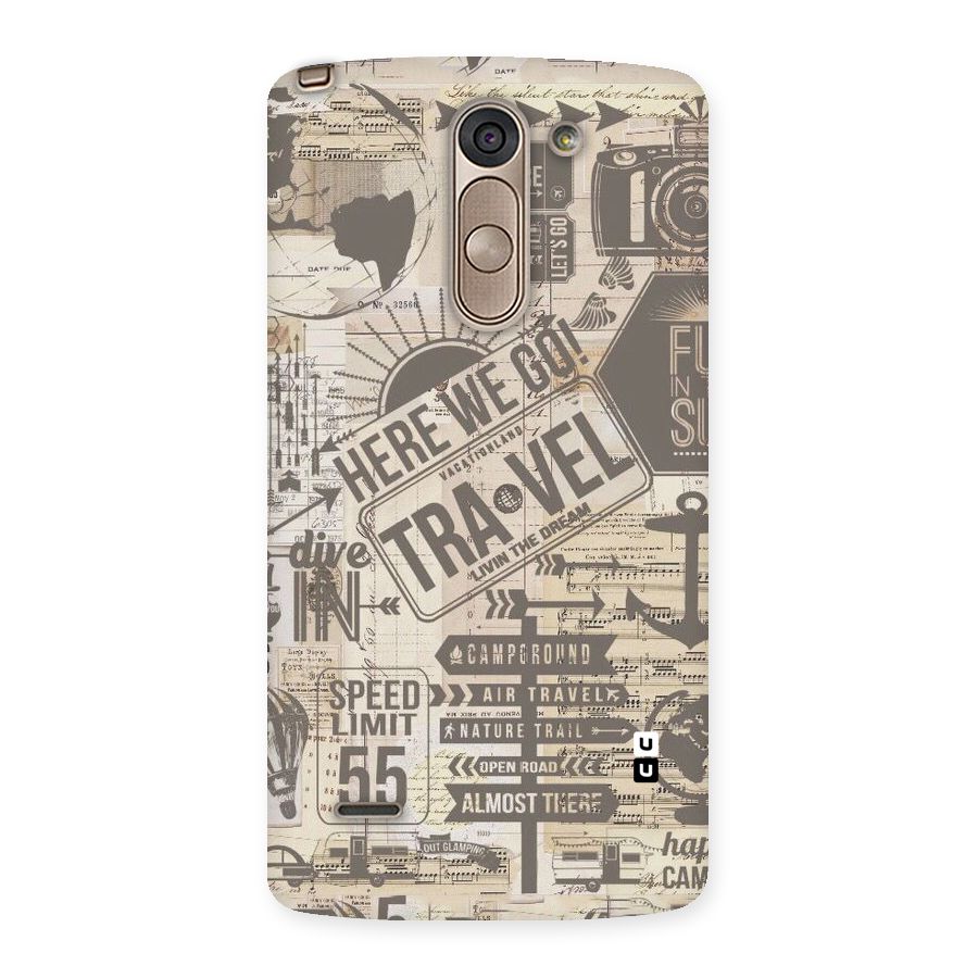 Here We Travel Back Case for LG G3 Stylus